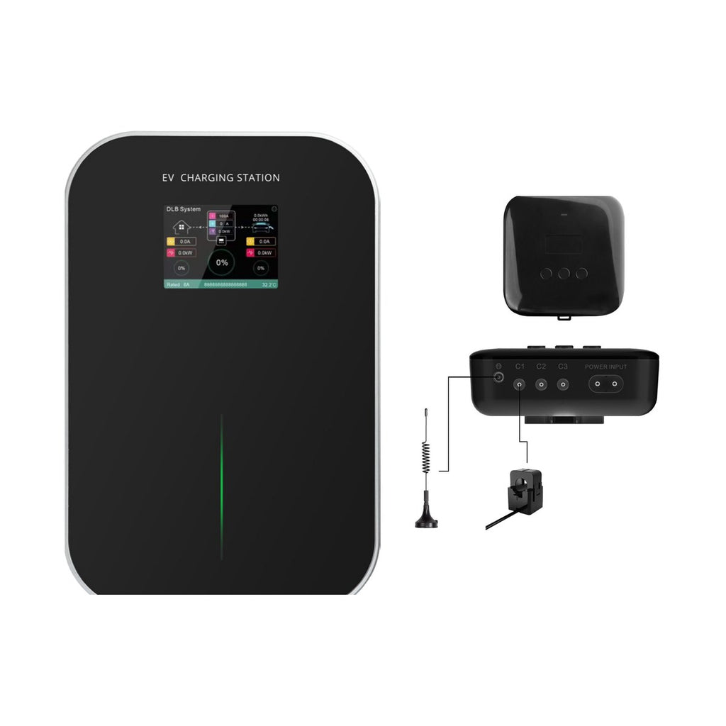 Wallbox Ecovolt con balance dinámico y módulo con pinza de medición